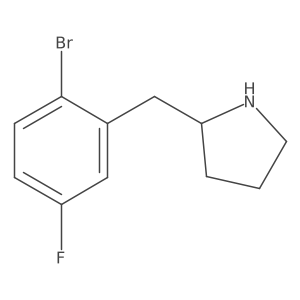 2-(2-Bromo-5-fluorobenzyl)pyrrolidine Structure