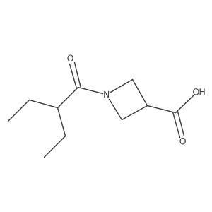 1-(2-Ethylbutanoyl)azetidine-3-carboxylic acid结构式