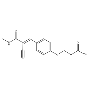 3-{4-[2-Cyano-2-(methylcarbamoyl)eth-1-en-1-yl]phenoxy}propanoic acid结构式