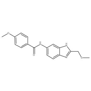 4-methoxy-N-[2-(methoxymethyl)-1H-benzimidazol-5-yl]benzamide结构式