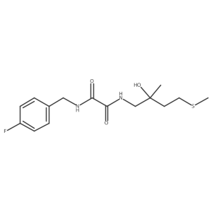 N1-(4-fluorobenzyl)-N2-(2-hydroxy-2-methyl-4-(methylthio)butyl)oxalamide结构式