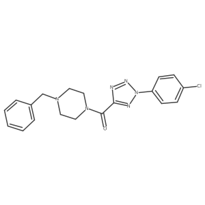 (4-benzylpiperazin-1-yl)(2-(4-chlorophenyl)-2H-tetrazol-5-yl)methanone Structure