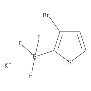 Potassium (3-bromothiophen-2-yl)trifluoroboranuide结构式