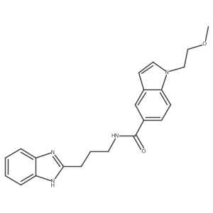 N-[3-(1H-benzimidazol-2-yl)propyl]-1-(2-methoxyethyl)-1H-indole-5-carboxamide Structure