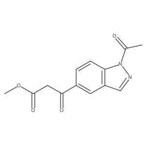 methyl 3-(1-acetyl-1H-indazol-5-yl)-3-oxopropanoate结构式