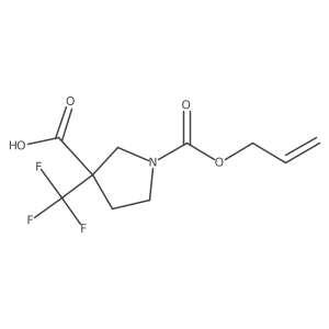 1-[(Prop-2-en-1-yloxy)carbonyl]-3-(trifluoromethyl)pyrrolidine-3-carboxylic acid Structure