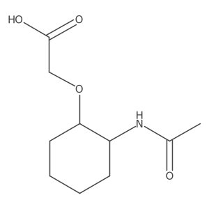 {[(1S,2S)-2-acetamidocyclohexyl]oxy}acetic acid Structure