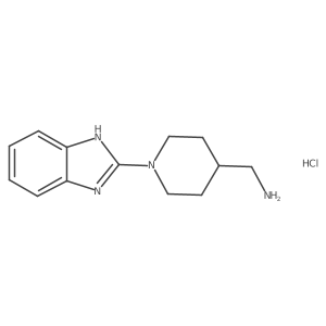 (1-(1H-benzo[d]imidazol-2-yl)piperidin-4-yl)methanamine hydrochloride Structure