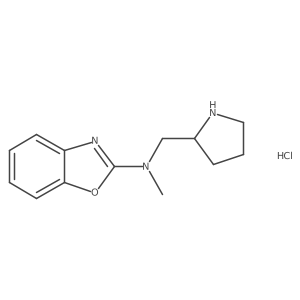 N-methyl-N-(pyrrolidin-2-ylmethyl)benzo[d]oxazol-2-amine hydrochloride结构式