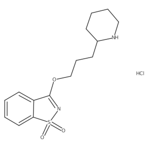 3-(3-(Piperidin-2-yl)propoxy)benzo[d]isothiazole 1,1-dioxide hydrochloride结构式