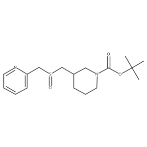 tert-Butyl 3-(((pyridin-2-ylmethyl)sulfinyl)methyl)piperidine-1-carboxylate Structure