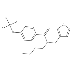 N-(furan-3-ylmethyl)-N-(2-methoxyethyl)-4-(trifluoromethoxy)benzamide结构式