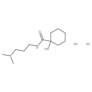 1-amino-N-[3-(dimethylamino)propyl]cyclohexane-1-carboxamide dihydrochloride Structure
