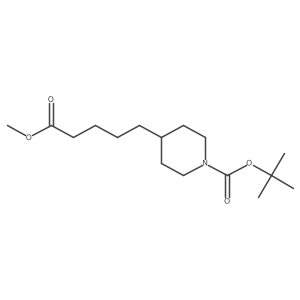 Methyl 1-[(1,1-dimethylethoxy)carbonyl]-4-piperidinepentanoate结构式