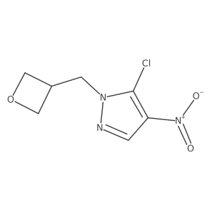 5-Chloro-4-nitro-1-(oxetan-3-ylmethyl)-1H-pyrazole结构式