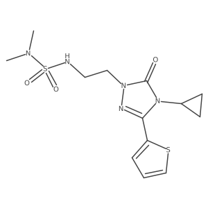 4-cyclopropyl-1-{2-[(dimethylsulfamoyl)amino]ethyl}-3-(thiophen-2-yl)-4,5-dihydro-1H-1,2,4-triazol-5-one Structure