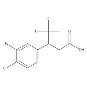 3-(4-Chloro-3-fluorophenyl)-4,4,4-trifluorobutanoic acid结构式