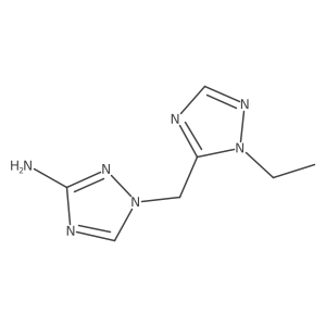 1-[(1-ethyl-1H-1,2,4-triazol-5-yl)methyl]-1H-1,2,4-triazol-3-amine结构式