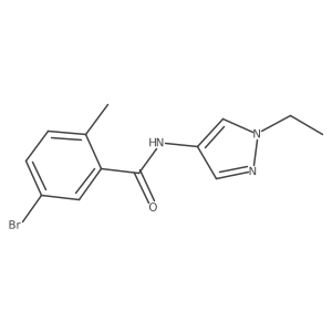 Benzamide, 5-bromo-N-(1-ethyl-1H-pyrazol-4-yl)-2-methyl- Structure
