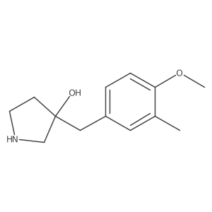 3-[(4-Methoxy-3-methylphenyl)methyl]pyrrolidin-3-ol结构式