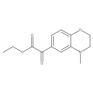 Ethyl 2-(4-methyl-3,4-dihydro-2H-benzo[b][1,4]oxazin-6-yl)-2-oxoacetate结构式