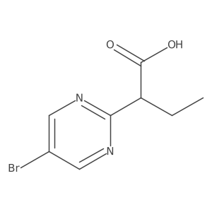2-(5-Bromopyrimidin-2-yl)butanoic acid结构式