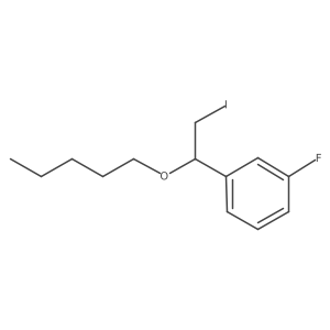 1-Fluoro-3-[2-iodo-1-(pentyloxy)ethyl]benzene Structure