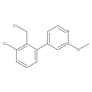 4-[3-Chloro-2-(chloromethyl)phenyl]-2-methoxypyridine Structure