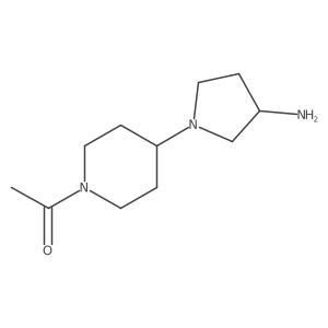 1-[4-(3-Aminopyrrolidin-1-yl)piperidin-1-yl]ethan-1-one结构式