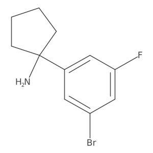 1-(3-Bromo-5-fluorophenyl)cyclopentan-1-amine结构式