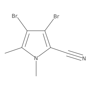 3,4-Dibromo-1,5-dimethyl-1H-pyrrole-2-carbonitrile Structure