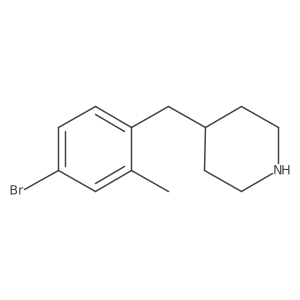 4-[(4-Bromo-2-methylphenyl)methyl]piperidine结构式