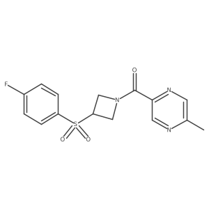 (3-((4-Fluorophenyl)sulfonyl)azetidin-1-yl)(5-methylpyrazin-2-yl)methanone结构式