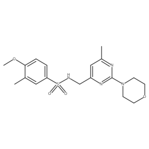4-methoxy-3-methyl-N-((6-methyl-2-morpholinopyrimidin-4-yl)methyl)benzenesulfonamide Structure