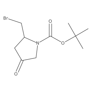tert-Butyl (2S)-2-(bromomethyl)-4-oxopyrrolidine-1-carboxylate Structure