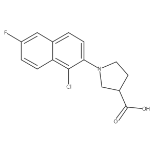 1-(1-Chloro-6-fluoro-2-naphthalenyl)-3-pyrrolidinecarboxylic acid Structure