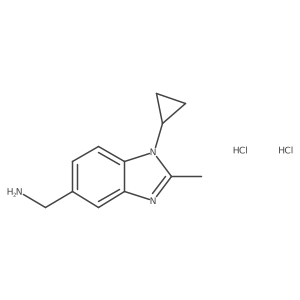 (1-cyclopropyl-2-methyl-1H-1,3-benzodiazol-5-yl)methanamine dihydrochloride结构式