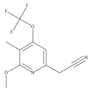 2-Pyridineacetonitrile, 6-methoxy-5-methyl-4-(trifluoromethoxy)-结构式
