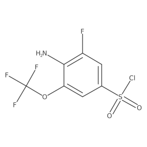4-Amino-3-fluoro-5-(trifluoromethoxy)benzene-1-sulfonyl chloride Structure