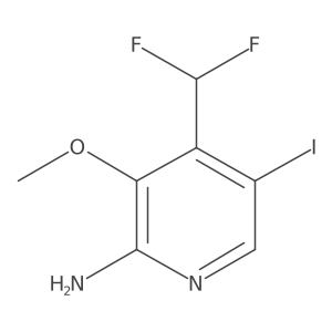 4-(Difluoromethyl)-5-iodo-3-methoxypyridin-2-amine结构式
