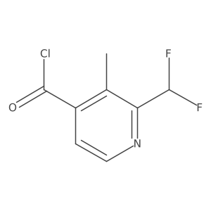 2-(Difluoromethyl)-3-methylpyridine-4-carbonyl chloride Structure