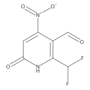 2-(Difluoromethyl)-6-hydroxy-4-nitropyridine-3-carboxaldehyde结构式