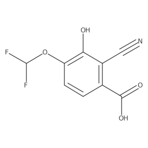2-Cyano-4-(difluoromethoxy)-3-hydroxybenzoic acid结构式
