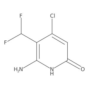 6-Amino-4-chloro-5-(difluoromethyl)pyridin-2-ol Structure
