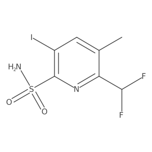 2-(Difluoromethyl)-5-iodo-3-methylpyridine-6-sulfonamide结构式