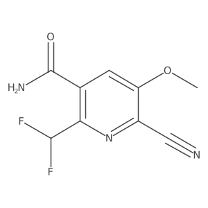 6-Cyano-2-(difluoromethyl)-5-methoxynicotinamide Structure