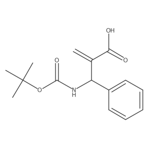 2-({[(Tert-butoxy)carbonyl]amino}(phenyl)methyl)prop-2-enoic acid Structure