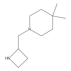 1-[(Azetidin-2-yl)methyl]-4,4-dimethylpiperidine Structure