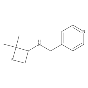 2,2-Dimethyl-N-(pyridin-4-ylmethyl)thietan-3-amine Structure