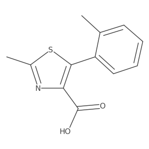 2-Methyl-5-(2-methylphenyl)-4-thiazolecarboxylic acid结构式